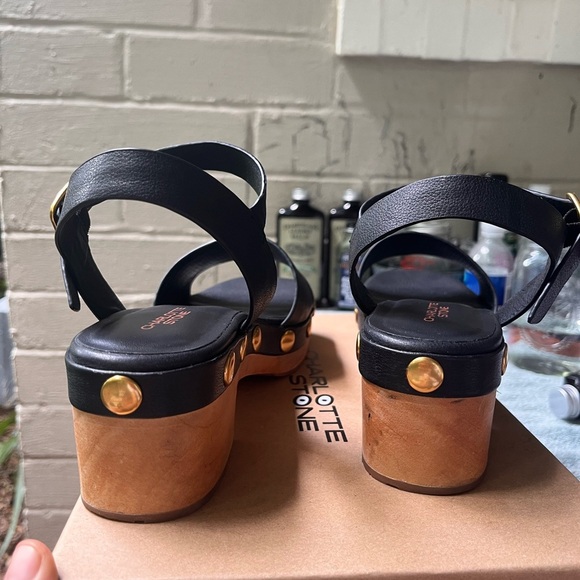 Charlotte Stone Allie in Black with Gold Studs - Picture 5 of 7